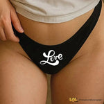 Tanga Slip Donna in Cotone Love Script-Slip Donna-Lol T-shirt