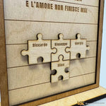 Targa Famiglia Puzzle Idea Regalo-Targa in legno-Lol T-shirt