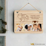 Targa in Legno con Scritta MOM e 3 Foto Personalizzate – Regalo Mamma-Targa in legno-Lol T-shirt