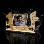 Targa in Legno Miglior Papà del Mondo Personalizzata con Foto e Nomi Figli