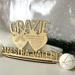 Targa Ringraziamento Maestra-Targa in legno-Lol T-shirt