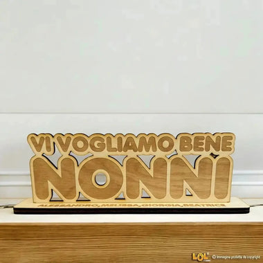 Targhetta Nonni – Idea Regalo per i Nonni, Festa dei Nonni-Targa in legno-Lol T-shirt