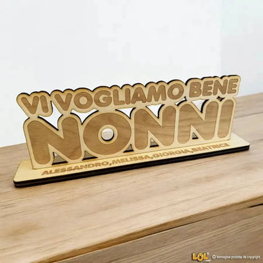 Targhetta Nonni – Idea Regalo per i Nonni, Festa dei Nonni-Targa in legno-Lol T-shirt