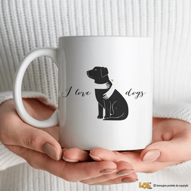 Tazza Amore per i cani con abbraccio-Tazze Personalizzate-Lol T-shirt