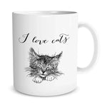 Tazza Amore per i gatti-Tazze Personalizzate-Lol T-shirt
