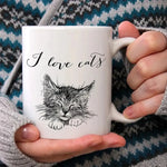 Tazza Amore per i gatti-Tazze Personalizzate-Lol T-shirt