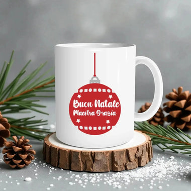Tazza Buon Natale Maestra-Tazze Personalizzate-Lol T-shirt