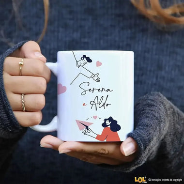 Tazza di coppia con nomi-Tazze Personalizzate-Lol T-shirt