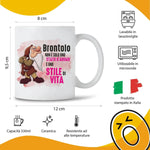 Tazza Divertente "Brontolo - Uno Stile di Vita" in Ceramica-Tazze Personalizzate-Lol T-shirt