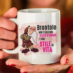 Tazza Divertente "Brontolo - Uno Stile di Vita" in Ceramica-Tazze Personalizzate-Lol T-shirt