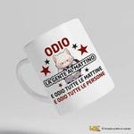 Tazza Divertente in Ceramica "Odio la Gente al Mattino" - Regalo Spiritoso-Tazze Personalizzate-Lol T-shirt