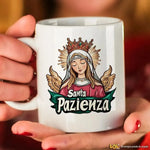 Tazza Divertente "Santa Pazienza" - Mug Simpatica in Ceramica-Tazze Personalizzate-Lol T-shirt