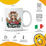 Tazza Divertente "Santa Pazienza" - Mug Simpatica in Ceramica-Tazze Personalizzate-Lol T-shirt