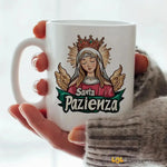 Tazza Divertente "Santa Pazienza" - Mug Simpatica in Ceramica-Tazze Personalizzate-Lol T-shirt