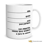 Tazza Divertente "Shh" in Ceramica 325ml-Tazze Personalizzate-Lol T-shirt