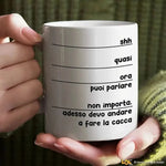 Tazza Divertente "Shh" in Ceramica 325ml-Tazze Personalizzate-Lol T-shirt