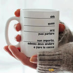 Tazza Divertente "Shh" in Ceramica 325ml-Tazze Personalizzate-Lol T-shirt