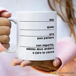 Tazza Divertente "Shh" in Ceramica 325ml-Tazze Personalizzate-Lol T-shirt