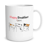 Tazza Happy Breakfast Cats-Tazze Personalizzate-Lol T-shirt