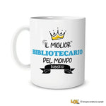 Tazza Il Miglior Bibliotecario Del Mondo Personalizzata con Nome-Tazze Personalizzate-Lol T-shirt