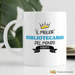 Tazza Il Miglior Bibliotecario Del Mondo Personalizzata con Nome-Tazze Personalizzate-Lol T-shirt