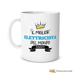 Tazza Il Miglior Elettricista Del Mondo Personalizzata con Nome-Tazze Personalizzate-Lol T-shirt