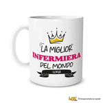 Tazza La Miglior Infermiera Del Mondo Personalizzata con Nome-Tazze Personalizzate-Lol T-shirt