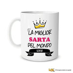 Tazza La Miglior Sarta Del Mondo Personalizzata con Nome-Tazze Personalizzate-Lol T-shirt