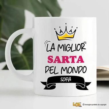 Tazza La Miglior Sarta Del Mondo Personalizzata con Nome-Tazze Personalizzate-Lol T-shirt