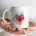 Tazza Love con cuori-Tazze Personalizzate-Lol T-shirt