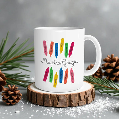 Tazza Maestra Matite personalizzate con nomi
