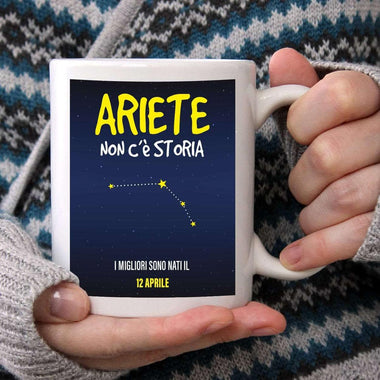 Tazza Oroscopo Segno Zodiacale Ariete Con Data Personalizzata-Tazze Personalizzate-Lol T-shirt
