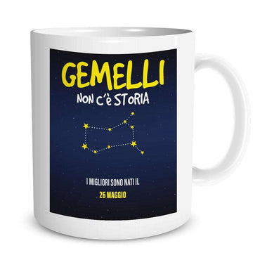 Tazza Oroscopo Segno Zodiacale Gemelli Con Data Personalizzata-Tazze Personalizzate-Lol T-shirt