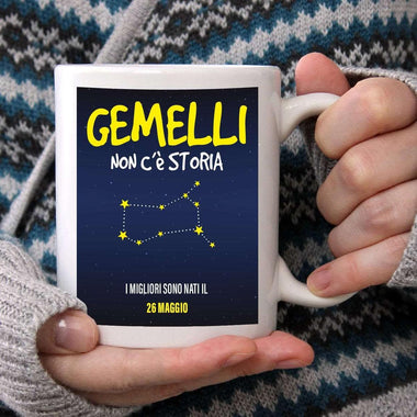 Tazza Oroscopo Segno Zodiacale Gemelli Con Data Personalizzata-Tazze Personalizzate-Lol T-shirt