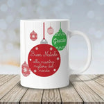 Tazza Personalizzata Buon Natale alla Maestra Migliore del Mondo-Tazze Personalizzate-Lol T-shirt