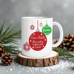 Tazza Personalizzata Buon Natale alla Maestra Migliore del Mondo-Tazze Personalizzate-Lol T-shirt