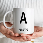 Tazza Personalizzata con iniziale e nome-Tazze Personalizzate-Lol T-shirt