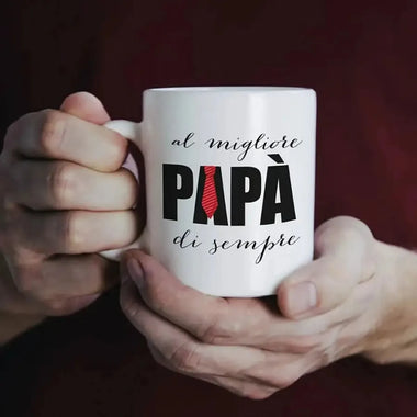 Tazza Personalizzata con Nome Al Migliore Papà Di Sempre-Tazze Personalizzate-Lol T-shirt