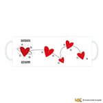 Tazza Personalizzata Con Nomi Con Cuori e Stelle-Tazze Personalizzate-Lol T-shirt