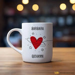 Tazza Personalizzata Con Nomi Con Cuori e Stelle-Tazze Personalizzate-Lol T-shirt