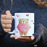 Tazza Personalizzata Con Nomi e Orsetto-Tazze Personalizzate-Lol T-shirt