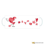 Tazza Personalizzata Con Nomi e Puzzle-Tazze Personalizzate-Lol T-shirt