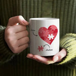 Tazza Personalizzata Con Nomi e Puzzle-Tazze Personalizzate-Lol T-shirt