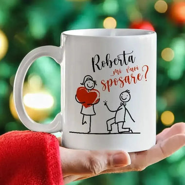 Tazza proposta di matrimonio mi vuoi sposare-Tazze Personalizzate-Lol T-shirt