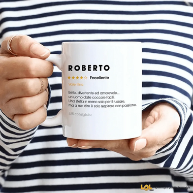 Tazza Recensione Uomo Marito Fidanzato Amico-Tazze Personalizzate-Lol T-shirt