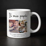 Tazza Papà Personalizzata con 3 Foto e Dedica