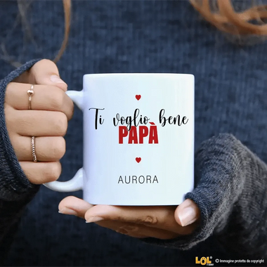 Tazza ti voglio bene papa con nome personalizzato-Tazze Personalizzate-Lol T-shirt