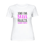 T-shirt Donna “Sono una Brava Ragazza (Quando Dormo)” - Divertente e Ironica