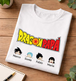 T-Shirt Uomo DragonPapà Personalizzata con Nomi dei Figli