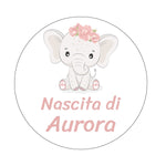 100 pz Etichette Bomboniere (Battesimo/ Nascita/ Comunione/ Cresima)-Adesivi Bomboniera-Lol T-shirt